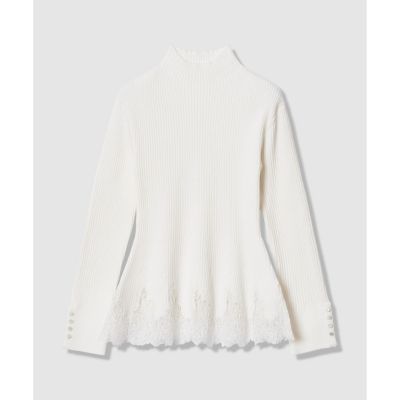 レースドッキングリブプルオーバー | allureville (Women
