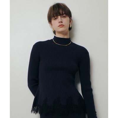 レースドッキングリブプルオーバー | allureville (Women