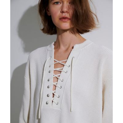 レースアップバルキープルオーバー | allureville (Women