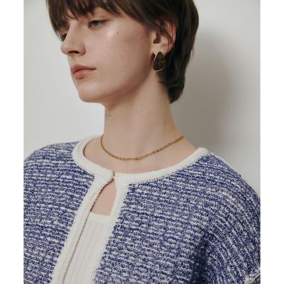 ＜allureville (Women)＞リバーシブルツイードカーディガン