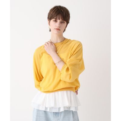 ＜allureville (Women)＞【ＡＴＥＬＩＥＲ　Ｌｉｎｅ】コットンシアープルオーバー