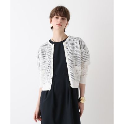 ＜allureville (Women)＞透かし編みカーディガン
