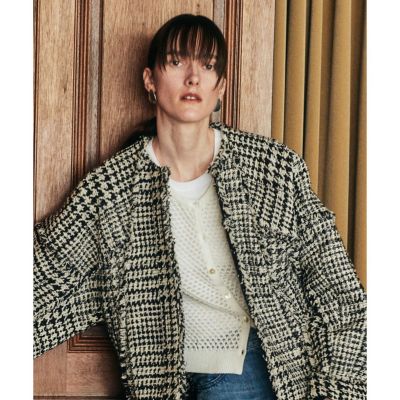 ＜allureville (Women)＞透かし編みジレプルオーバー