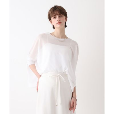 ＜allureville (Women)＞シャイニーシアープルオーバー