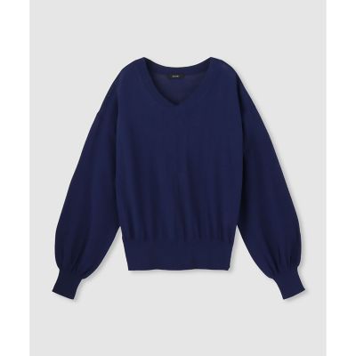 コットンシルクVネックプルオーバー | allureville (Women