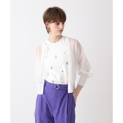 シアーラミスキッパーカーディガン | allureville (Women