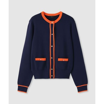 美品　Allureville　ハイショクポケットクルーカーディガン ハイショクポケットクルーカーディガン | allureville (Women