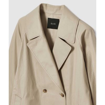 anatelier パール付きショートトレンチ オーバーサイズショートトレンチコート | allureville (Women