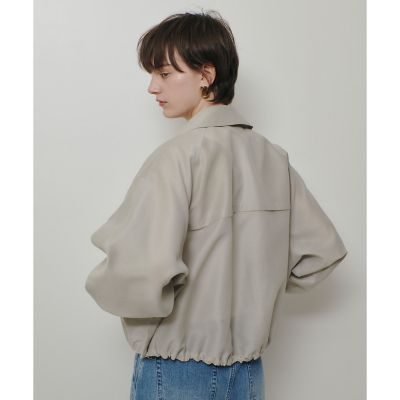 allureville オーガンジーステンカラーブルゾン ベージュ オーガンジーステンカラーブルゾン | allureville (Women