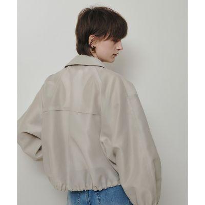 allureville オーガンジーステンカラーブルゾン ベージュ オーガンジーステンカラーブルゾン|allureville OFFICIAL SITE