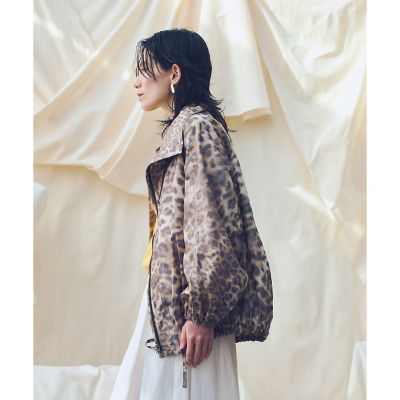 ATELIER Line】レオパプリントスタンドカラーブルゾン