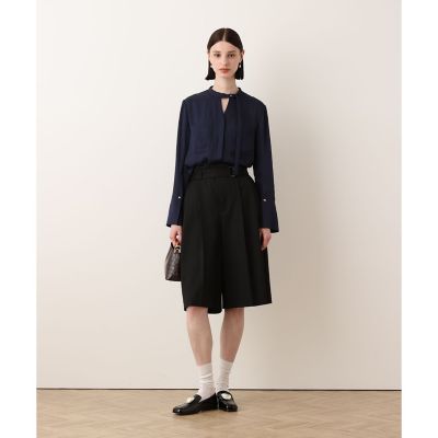 WEB限定ブライトツイルアシメボウブラウス | allureville (Women