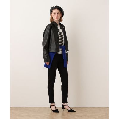 ラムレザーフロントジップブルゾン | allureville (Women