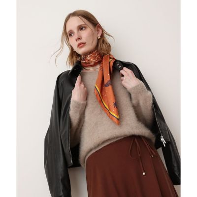 ラムレザーフロントジップブルゾン | allureville (Women