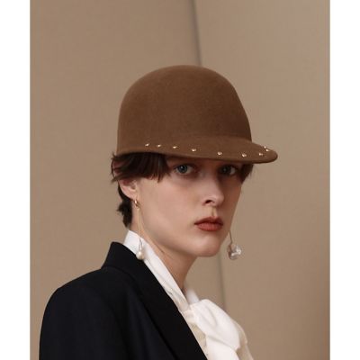 ウールスタッズジョッキーキャップ | allureville (Women