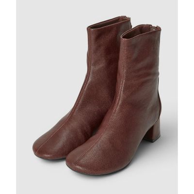 バックジップラウンドショートブーツ | allureville (Women