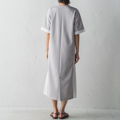 ウエストドロストドッキングワンピース≪洗濯機で洗える