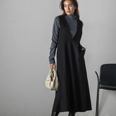 ＜MAYSON GREY（Women）＞前後２ＷＡＹマーメイドジャンパースカート≪洗濯機で洗える≫