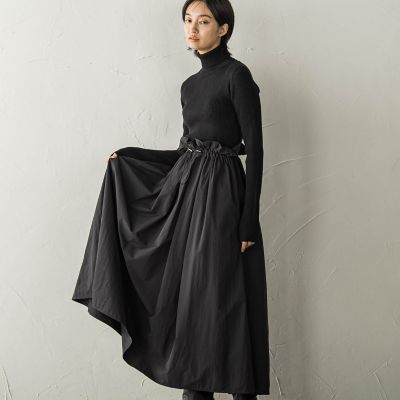 ニットドッキングドロストワンピース≪手洗い可能≫