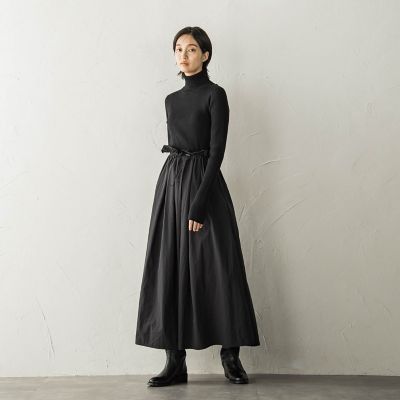 ニットドッキングドロストワンピース≪手洗い可能≫