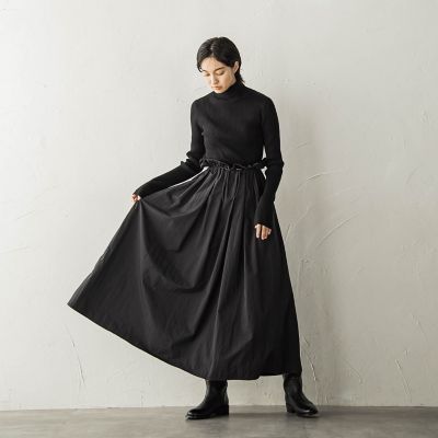 ニットドッキングドロストワンピース≪手洗い可能≫