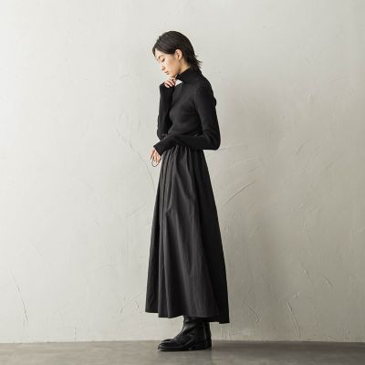 ニットドッキングドロストワンピース≪手洗い可能≫