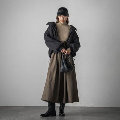 ニットドッキングドロストワンピース≪手洗い可能≫