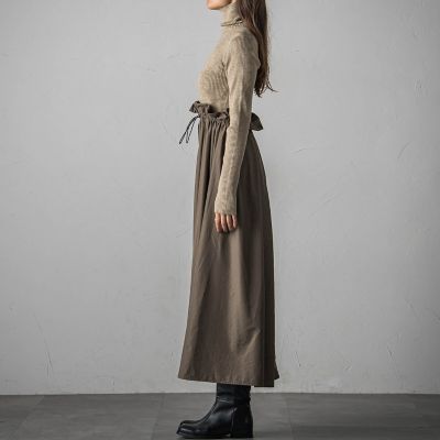 ニットドッキングドロストワンピース≪手洗い可能≫