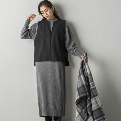 ＜MAYSON GREY（Women）＞ベストセットハイネックニットワンピース≪手洗い可能≫