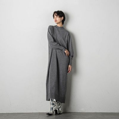 ベストセットハイネックニットワンピース≪手洗い可能
