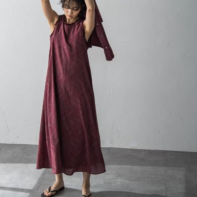 ＜MAYSON GREY（Women）＞ペイズリー柄ノースリーブワンピース≪洗濯機で洗える≫