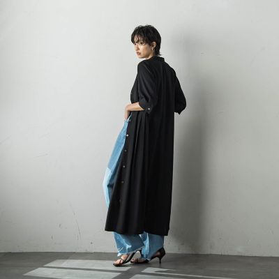 アシメプリーツワンピース≪洗濯機で洗える≫