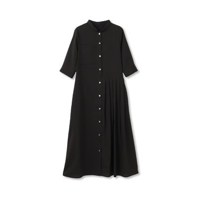 アシメプリーツワンピース≪洗濯機で洗える≫