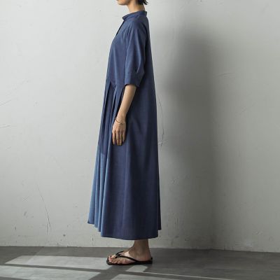 アシメプリーツワンピース≪洗濯機で洗える≫