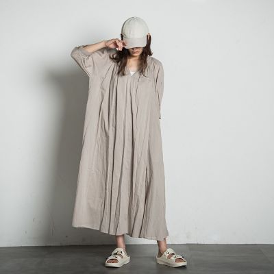 ＜MAYSON GREY（Women）＞【ＷＥＢ限定カラーあり】インドボイルギャザーネックワンピース≪手洗い可能≫