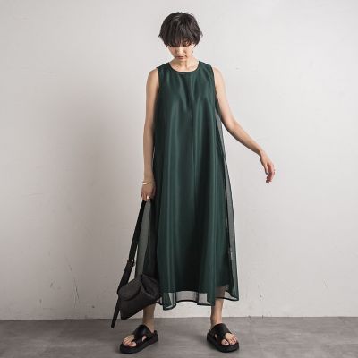 エスニック ワンピース メッシュ フレア レイヤード メッシュレイヤードフレアカットワンピース≪洗濯機で洗える