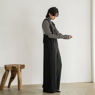 カーブＶネックオールインワン≪洗濯機で洗える≫