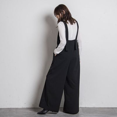 カーブＶネックオールインワン≪洗濯機で洗える≫