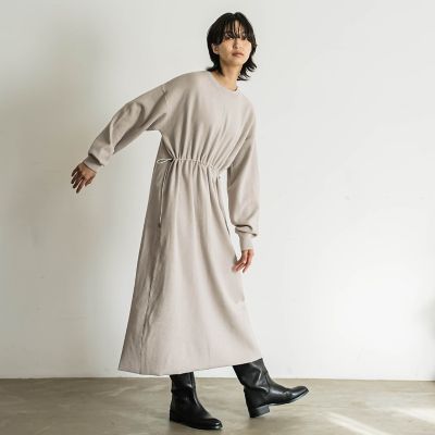 ウエストドロストニットワンピース≪手洗い可能≫