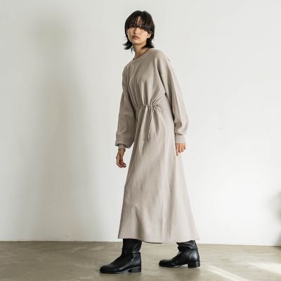 ウエストドロストニットワンピース≪手洗い可能≫