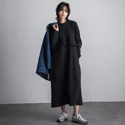 ペプラムドッキングワンピース≪手洗い可能≫