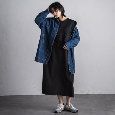 ペプラムドッキングワンピース≪手洗い可能≫