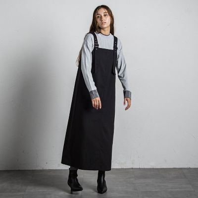 バックルベルトジャンパードレスワンピース≪洗濯機で洗える≫
