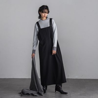 バックルベルトジャンパードレス≪洗濯機で洗える≫
