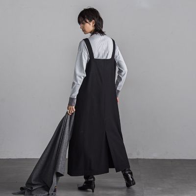 バックルベルトジャンパードレス≪洗濯機で洗える≫
