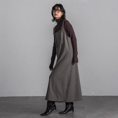 バックルベルトジャンパードレス≪洗濯機で洗える≫