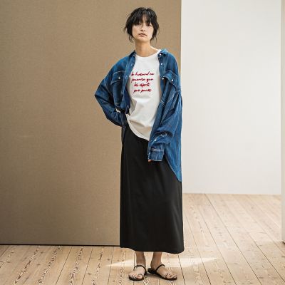 【新色追加】ハーフドルマンスリーブスカートセットアップ≪洗濯機で洗える≫