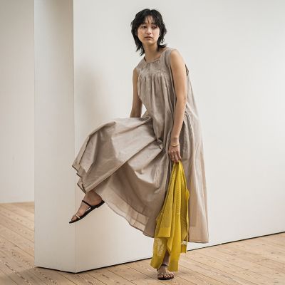 コットンボイル２ＷＡＹエアリーフレアワンピース≪手洗い可能≫