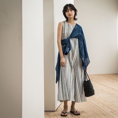 コットンボイル２ＷＡＹエアリーフレアワンピース≪手洗い可能≫