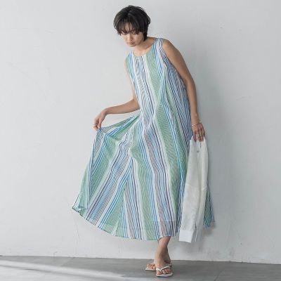 コットンボイル２ＷＡＹエアリーフレアワンピース≪手洗い可能≫
